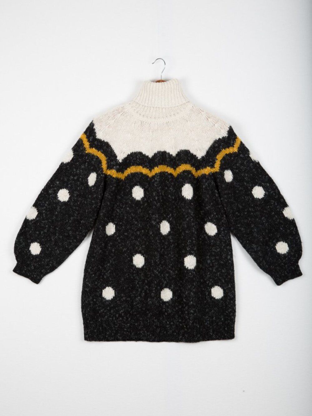 Vintage The Peterson Line Polka Dot Black And white Knit Sweater - Womens Size M